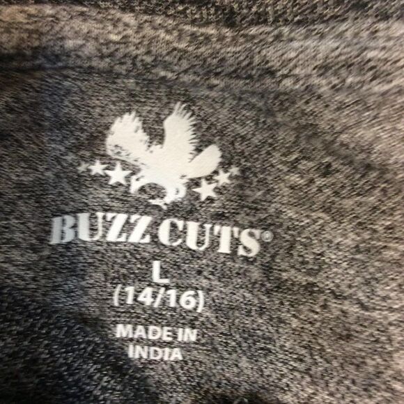 Buzz Cuts Teen Long Sleeve Tops Sweatshirt Size L 14-16 Heater Gray - Picture 3 of 3